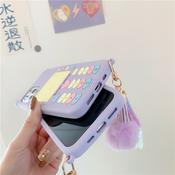 Purple Kawaii IPhone 12 Pro Case - Picture 3 of 4